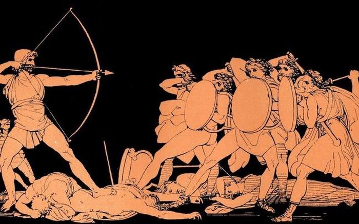 Tranh cổ mô tả cảnh Odysseus giết chết những kẻ đòi cầu hôn nàng Penelope vợ mình