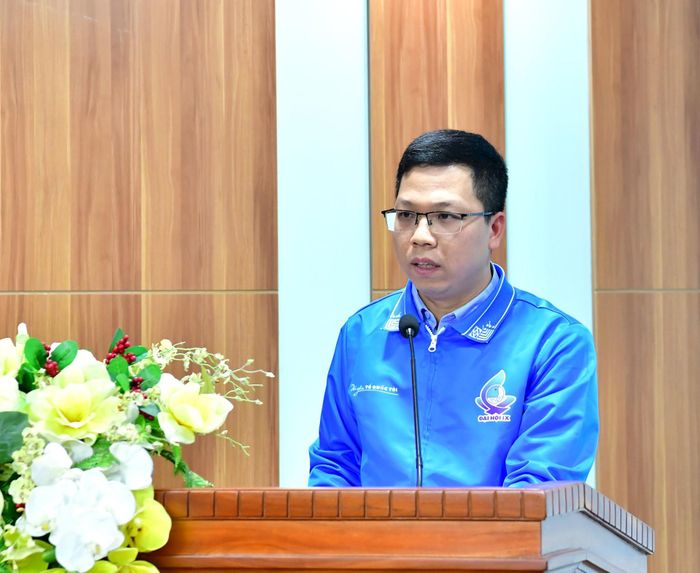 Phó Bí thư Đoàn Khối các cơ quan Trung ương Nguyễn Ngọc Điệp ghi nhận kết quả đạt được trong năm 2024 của Đoàn Thanh niên KTNN đồng thời đề nghị Đoàn Thanh niên KTNN tiếp tục quan tâm hơn nữa đến công tác đào tạo bồi dưỡng cán bộ đoàn, đặc biệt các cán bộ đoàn chủ chốt trong nhiệm kỳ tới.