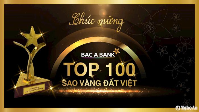 BAC A BANK lọt TOP 100 giải thưởng Sao vàng Đất Việt 2024. Ảnh: BAB