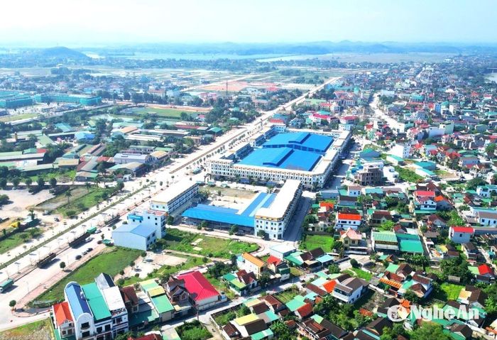 Quang cảnh thị trấn Đô Lương. Ảnh: Quang Dũng