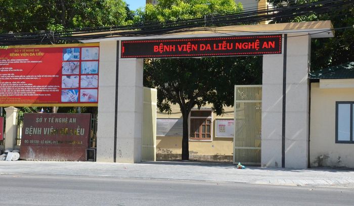 Bệnh viện Da liễu Nghệ An - nơi xảy ra nhiều sai phạm thời gian gần đây. Ảnh: Thanh Sơn