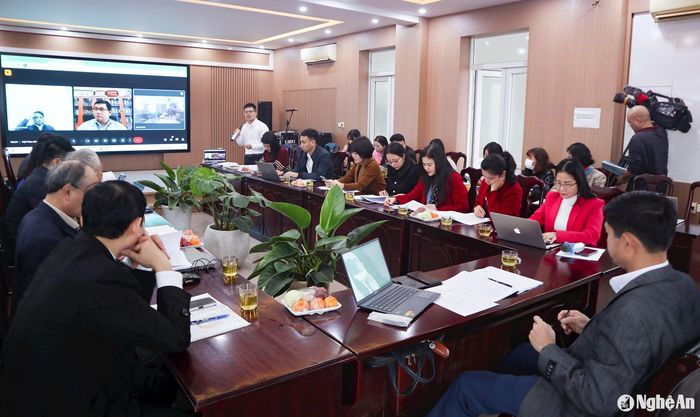 Thạc sĩ Trần Mạnh Cường - Chủ nhiệm đề tài nghiên cứu báo cáo kết quả nghiên cứu. Ảnh: T.P