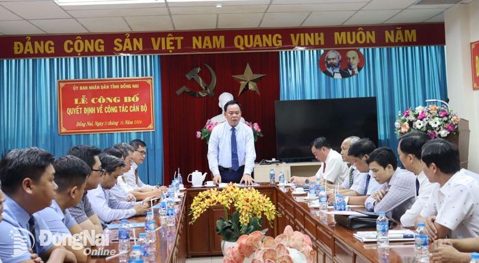 Chủ tịch UBND tỉnh phát biểu tại hội nghị. Ảnh: Nguyệt Hà