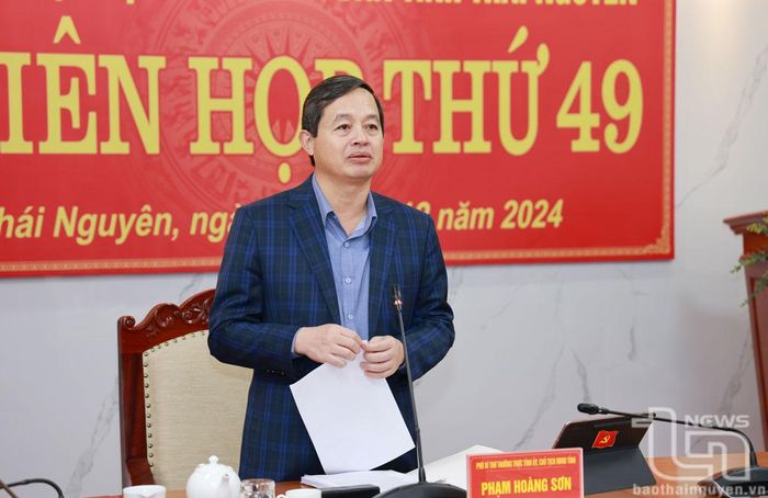 Đồng chí Phó Bí thư Thường trực Tỉnh ủy, Chủ tịch HĐND tỉnh Phạm Hoàng Sơn phát biểu kết luận.