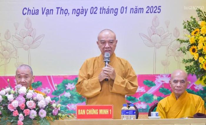  Hòa thượng Thích Nhựt Hỷ phát biểu chỉ đạo