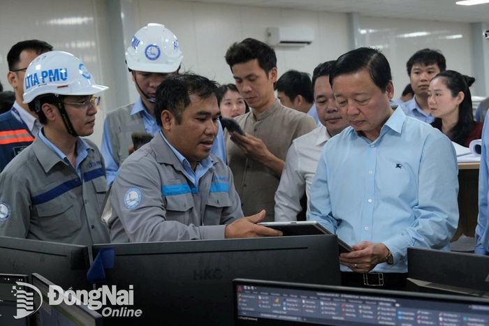 Phó thủ tướng Trần Hồng Hà thăm khu điều hành thi công Dự án Sân bay Long Thành. Ảnh: Phạm Tùng