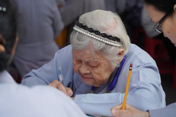 Phật tử Diệu Phương, sinh năm 1942, đến từ đơn vị Q.8 - Ảnh: N.D