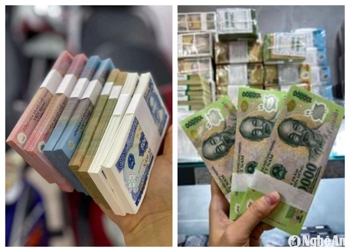 Phí đổi tiền tùy theo mệnh giá, trong đó, mệnh giá 10.000 - 20.000 đồng có phí cao nhất. Ảnh: T.P
