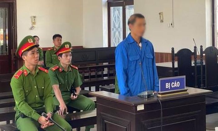 Bị cáo A Luân tại tòa