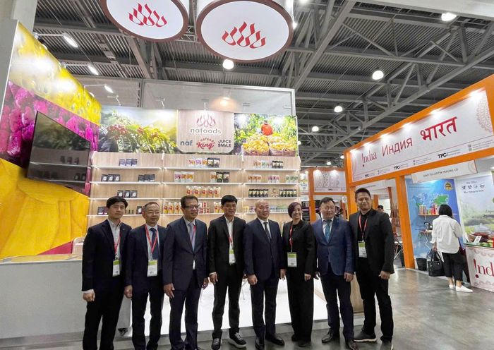 Nafoods Group tham gia Hội chợ Worldfood Moscow tại Nga. Ảnh: CSCC