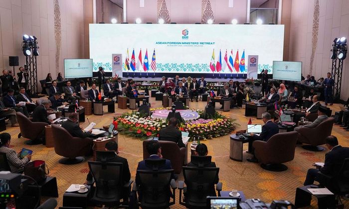 Hội nghị hẹp Bộ trưởng Ngoại giao ASEAN diễn ra tại Malaysia ngày 19-1 thảo luận về tội phạm xuyên quốc gia bao gồm lừa đảo trực tuyến. Ảnh: VCG