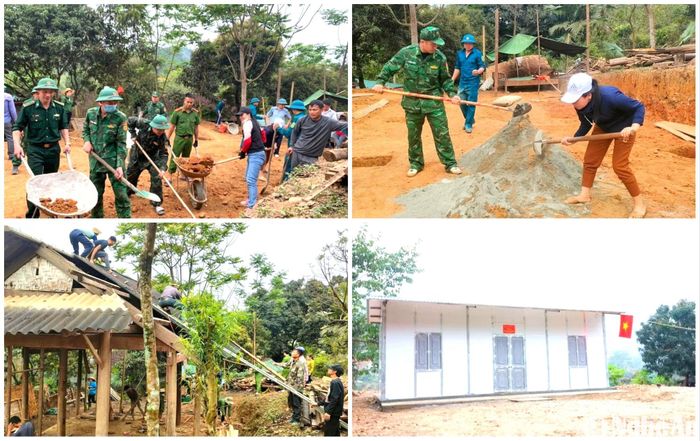 Với sự chung sức của cộng đồng, nhiều hộ dân ở xã Tam Quang đã có nhà kiên cố để ở. Ảnh: CSCC