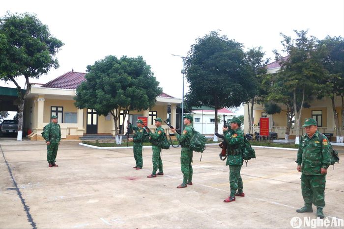 Đồn Biên phòng Nậm Càn chú trọng phong trào thi đua huấn luyện giỏi. Ảnh: Quỳnh An