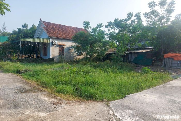 Một vị trí đất trong khu dân cư đã được thu hồi để thực hiện giao đất tái định cư. Ảnh: Nhật Lân