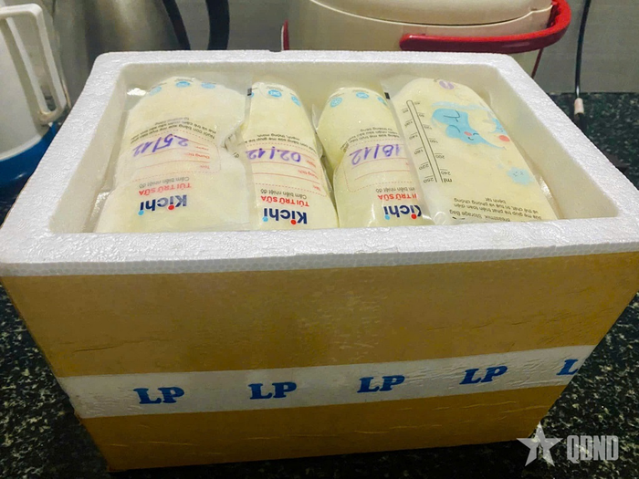  Thùng sữa mẹ miễn phí cho trẻ sơ sinh. Ảnh nhân vật cung cấp. 