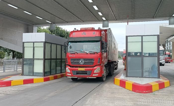  Hàng hóa nhập khẩu qua Cửa khẩu Quốc tế đường bộ số II Kim Thành. 