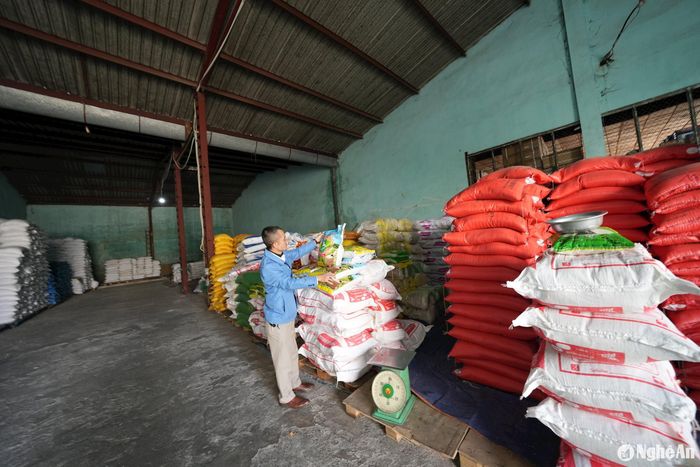 Kho gạo của Công ty CP Lương thực Thanh Nghệ Tĩnh. Ảnh: Thu Huyền