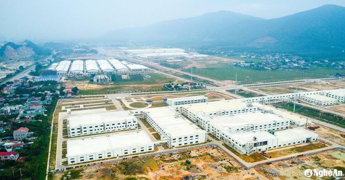 Khu Công nghiệp Hoàng Mai I, TX Hoàng Mai đã lấp đầy trên 90% diện tích. Ảnh: Nguyễn Hải