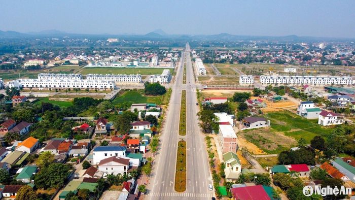 Một góc thị xã Thái Hòa. Ảnh: Thành Cường