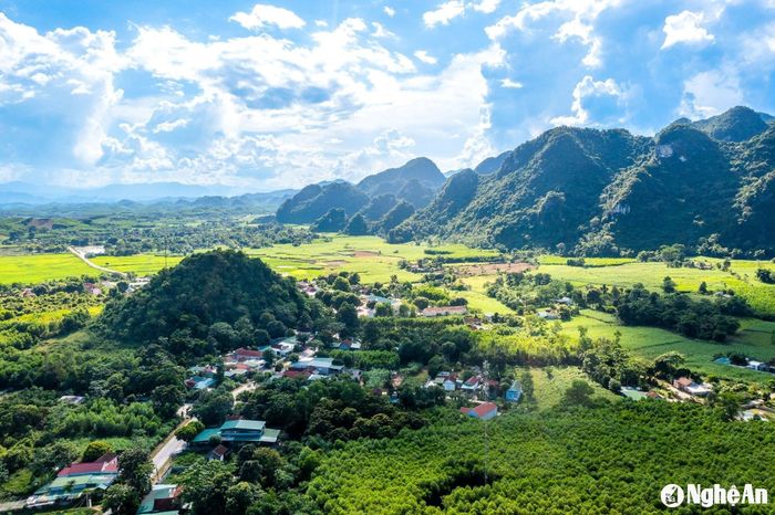 Xã Tiên Kỳ, huyện Tân Kỳ hôm nay. Ảnh: Nguyễn Đạo