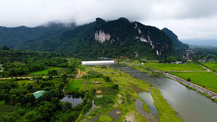 Vẻ đẹp ở đập Phà Lài. Ảnh: Thành Cường