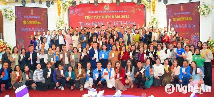 Công đoàn Khu kinh tế Đông Nam tổ chức tất niên cho đội ngũ cán bộ công đoàn cơ sở trực thuộc. Ảnh: CSCC