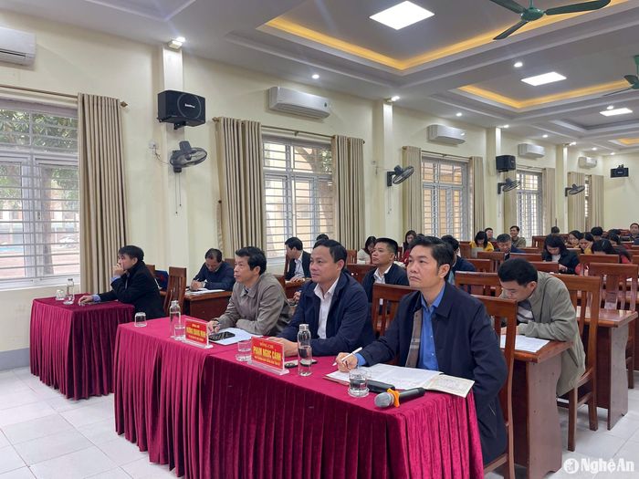 Các đại biểu tại điểm cầu Nghệ An. Ảnh: Sỹ Thành