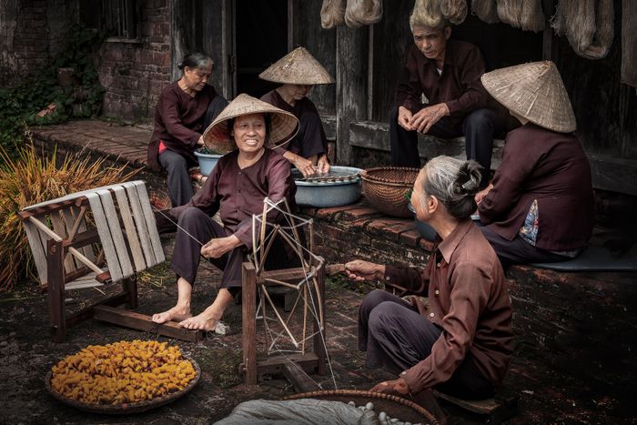 Guồng sợi đũi.