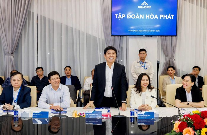 Ông Trần Đình Long - Chủ tịch HĐQT Tập đoàn Hòa Phát phát biểu.