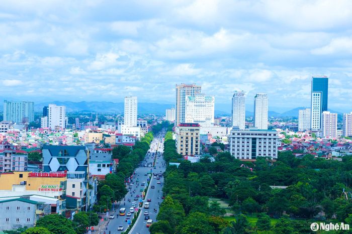 Một góc trung tâm thành phố Vinh. Ảnh: Thành Duy