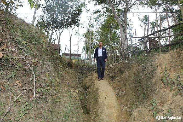Mỗi khi nghe tiếng kêu cứu ông Hà Văn Thanh thường dùng lối tắt băng qua đồi nhanh chóng tiếp cận hiện trường. Ảnh: KL