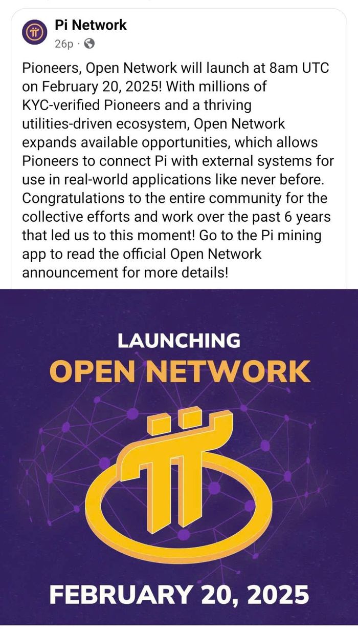 Thông báo của Pi Network