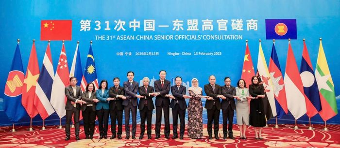 Các đại biểu tham dự cuộc họp Tham vấn Quan chức cao cấp ASEAN - Trung Quốc lần thứ 31. Ảnh: BNG.