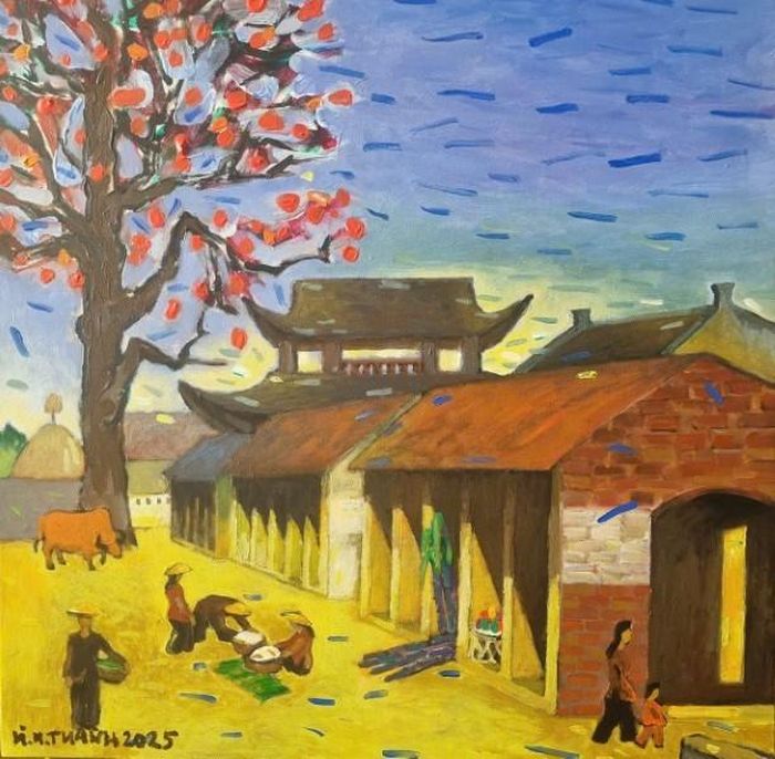  Tác phẩm 'Chợ quê', Vi Kiến Thành. 