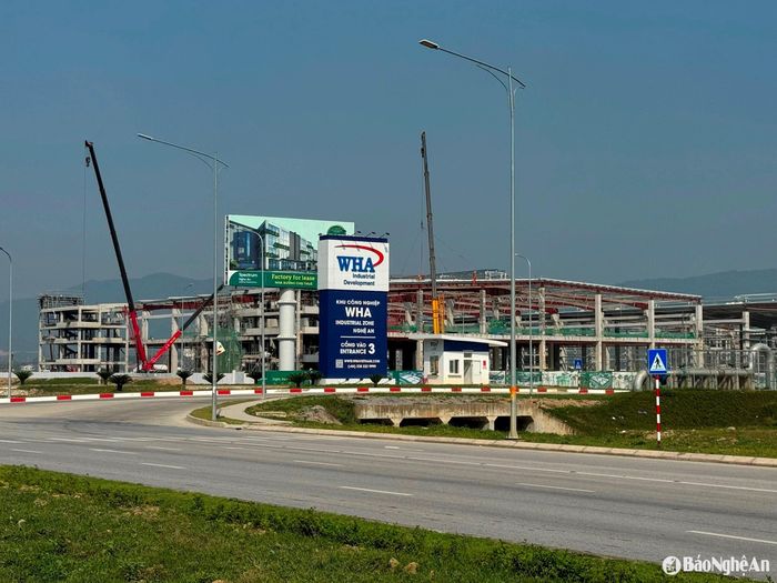 Khu công nghiệp WHA Nghệ An 2 diện tích 345 ha tại xã Nghi Hưng và Nghi Đồng. Ảnh: Nguyễn Hải