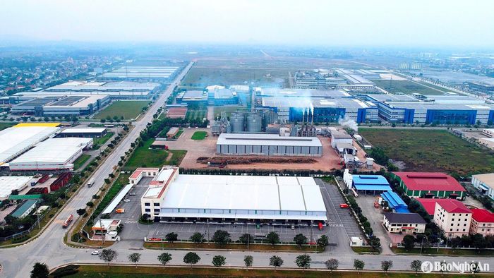Khu công nghiệp VSIP 1 ở huyện Hưng Nguyên. Ảnh: Quang An