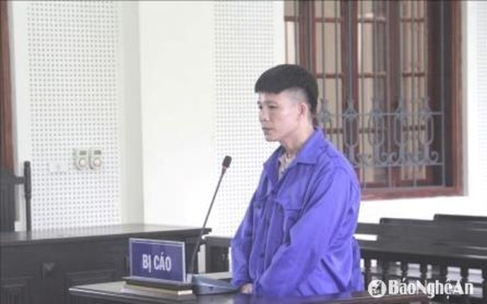 Trần Văn Khánh tại phiên tòa sơ thẩm. Ảnh tư liệu