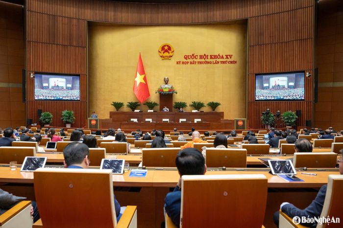Quang cảnh phiên làm việc chiều 18/2 tại Hội trường Diên Hồng, Nhà Quốc hội. Ảnh: Nghĩa Đức