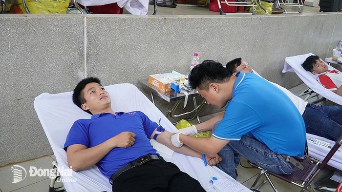 Cẩm Mỹ tiếp nhận 93 đơn vị máu trong ngày hội hiến máu. Ảnh: Đ.Tài