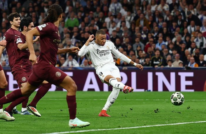  Mbappe có trận đấu xuất sắc trước Man City. Ảnh: Reuters. 