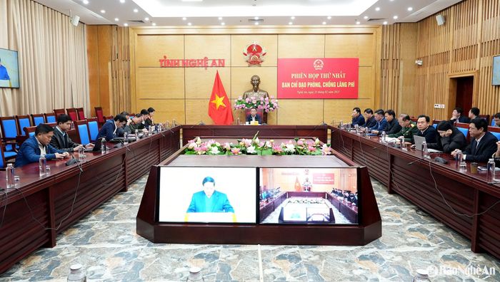 Toàn cảnh điểm cầu tại Nghệ An. Ảnh: Tiến Đông