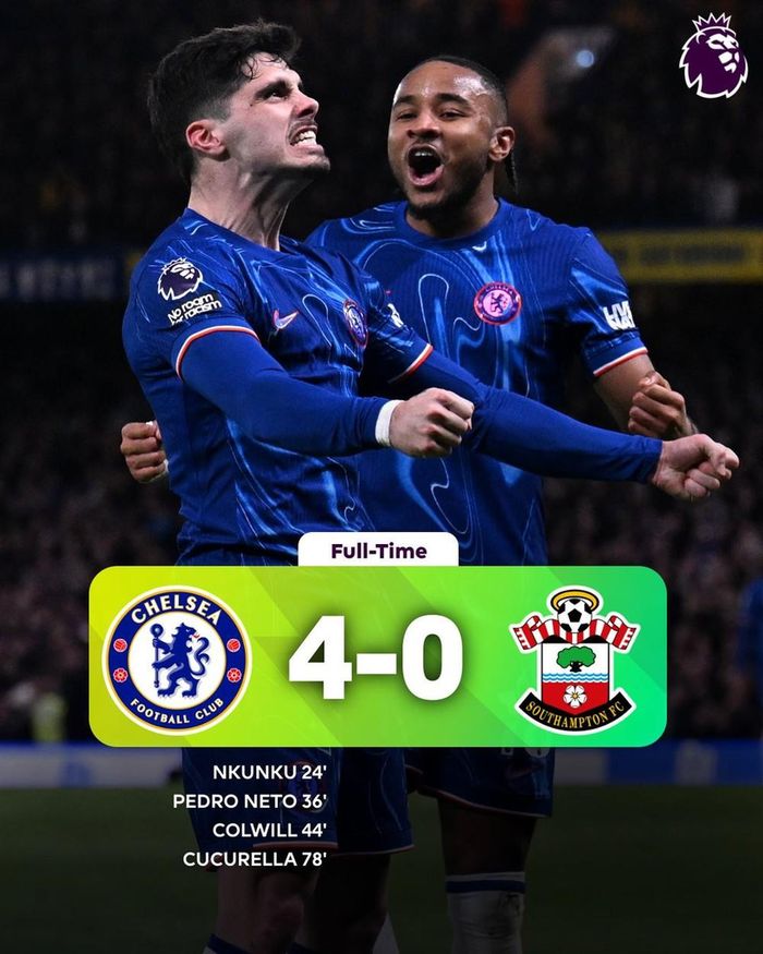 Chelsea thắng Southampton 4-0