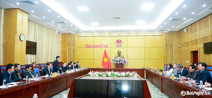 Quang cảnh cuộc làm việc. Ảnh: Thành Duy