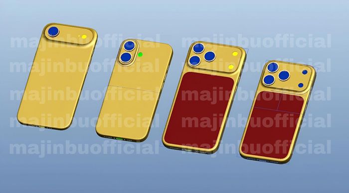 Bản dựng CAD của loạt iPhone 17 được leaker Majin Bu chia sẻ trên mạng xã hội X. Ảnh: Majin Bu