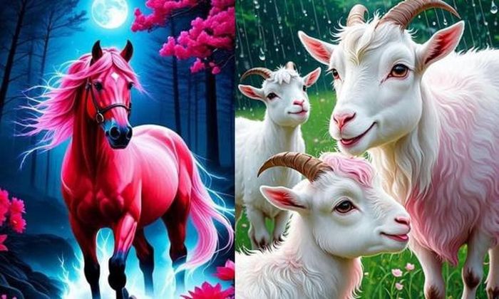  Con giáp Ngọ và Mùi: Cuối cùng, chúng ta phải nhắc đến ngựa và dê trong con giáp. Những người sinh năm Ngọ nổi tiếng với lòng đam mê và bản tính thích phiêu lưu, trong khi những người sinh năm Mùi được yêu mến vì lòng tốt, sự dịu dàng và tình yêu thương. 