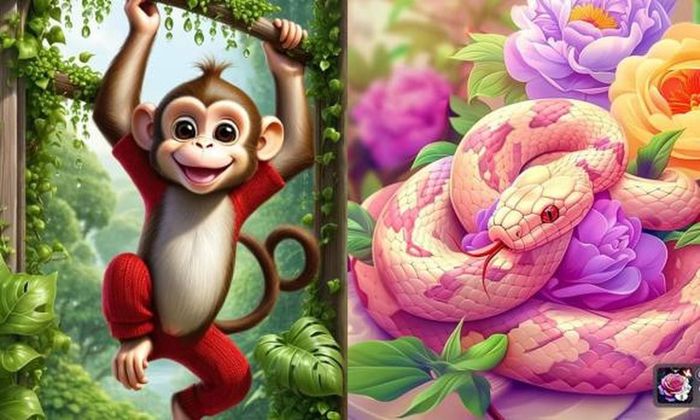  Con giáp Tỵ và Thân: Tiếp theo, chúng ta chuyển sang con giáp Rắn và con giáp Thân trong con giáp. Những người sinh năm Tỵ được kính trọng vì sự thông minh, linh hoạt và tư duy chiến lược, trong khi những người sinh năm Khỉ được yêu mến vì sự hoạt bát và hòa đồng. 