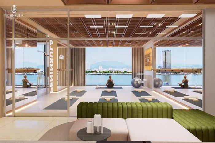 Điểm nhấn của Peninsula Đà Nẵng là “Tọa sơn hướng thủy”.