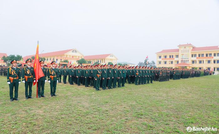 Toàn cảnh buổi lễ ra quân huấn luyện năm 2024. Ảnh: Phạm Bằng