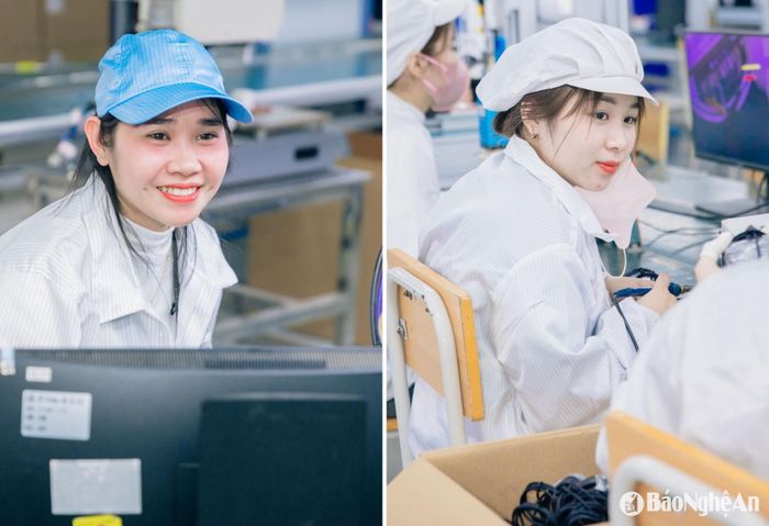 Trong nhà máy, công xưởng, ở bất cứ ngành nghề nào, không khó để bắt gặp những nhan sắc trẻ trung, đầy sức sống của những nữ công nhân, lao động. Ảnh: Quốc Việt