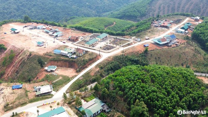 Khu tái định cư Pù Sai Cáng gồm 2 điểm tái định cư gần nhau. Ảnh: Xuân Hoàng